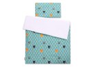 Bobono Dwustronna pościel dla dzieci 2-częściowa bawełniana - miętowy las