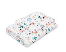 Bobono Komplet pościeli dla niemowląt z wypełnieniem 2-cz 75x100cm NEWBORN - misie niebieskie