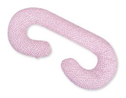 Bobono Poduszka ciążowa typu C dla kobiet w ciąży do spania karmienia + zdejmowana poszewka- bordo gwiazdki