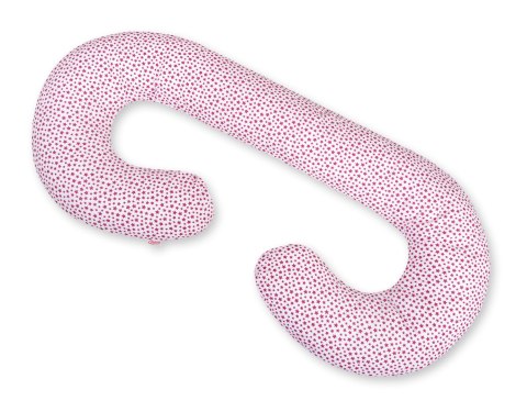 Bobono Poduszka ciążowa typu C dla kobiet w ciąży do spania karmienia + zdejmowana poszewka- bordo gwiazdki