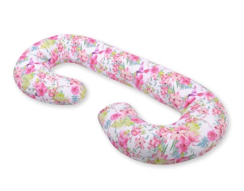 Bobono Poduszka ciążowa typu C dla kobiet w ciąży do spania karmienia + zdejmowana poszewka - koliberki