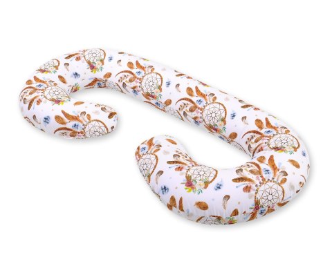 Bobono Poduszka ciążowa typu C dla kobiet w ciąży do spania karmienia + zdejmowana poszewka - łapacze snów