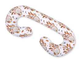 Bobono Poduszka ciążowa typu C dla kobiet w ciąży do spania karmienia + zdejmowana poszewka - łapacze snów