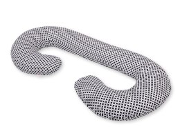 Bobono Poduszka ciążowa typu C dla kobiet w ciąży do spania karmienia + zdejmowana poszewka- rozeta czarna