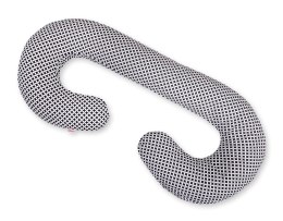 Bobono Poduszka ciążowa typu C dla kobiet w ciąży do spania karmienia + zdejmowana poszewka- rozeta czarna