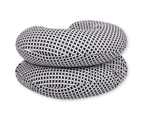 Bobono Poduszka ciążowa typu C dla kobiet w ciąży do spania karmienia + zdejmowana poszewka- rozeta czarna