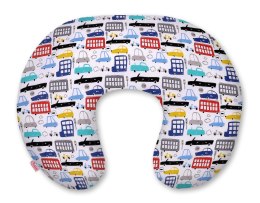 Bobono Poduszka rogal do karmienia fasolka + zdejmowana poszewka - autka kolorowe