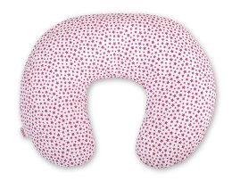 Bobono Poduszka rogal do karmienia fasolka + zdejmowana poszewka - gwiazdki biało-bordowe