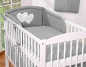 Bobono Pościel 3-cz 120x90 - Serduszka antracyt