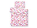 Bobono Pościel dla dzieci 2-częściowa bawełniana 120x90 cm - koliberki w kwiatach
