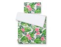 Bobono Pościel dla dzieci 2-częściowa bawełniana 120x90 cm - kwiaty tropikalne