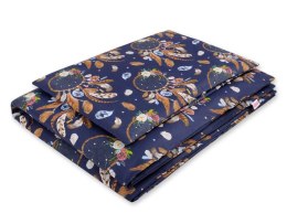 Bobono Pościel dla dzieci 2-częściowa bawełniana 120x90 cm - łapacze snów granatowe