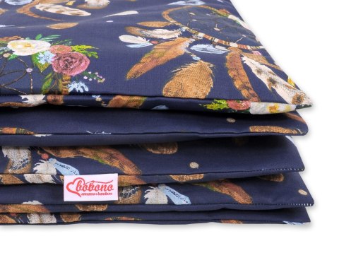 Bobono Pościel dla dzieci 2-częściowa bawełniana 120x90 cm - łapacze snów granatowe