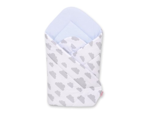 Bobono Rożek dla niemowląt miękki - chmurki szare/niebieski