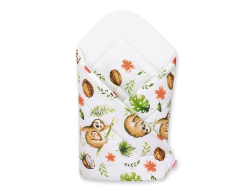 Bobono Rożek dla niemowląt miękki - leniwce beżowe/biały