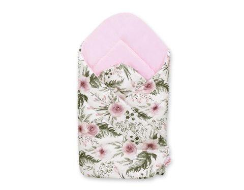 Bobono Rożek dla niemowląt miękki - peonie różowe