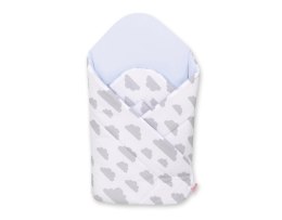 Bobono Rożek dla niemowląt usztywniany- chmurki szare/niebieski
