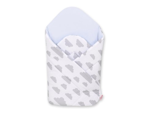 Bobono Rożek dla niemowląt usztywniany- chmurki szare/niebieski