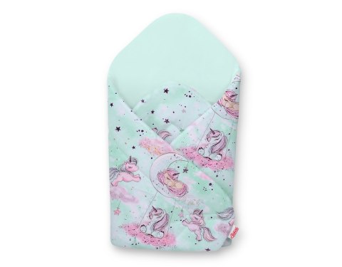 Bobono Rożek usztywniany - jednorożce miętowe/jasna mięta