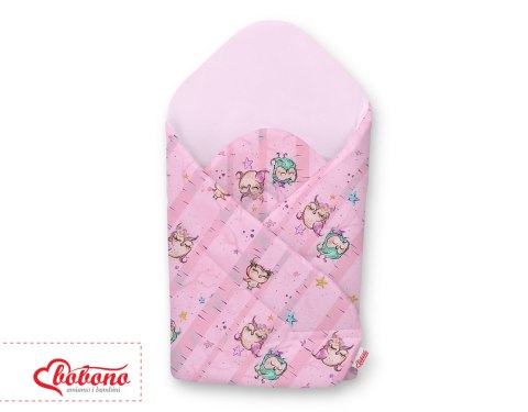 Bobono Rożek usztywniany - sówki różowo-miętowe/różowy