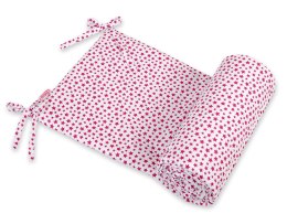 Bobono Uniwersalny ochraniacz do łóżeczka - gwiazdki biało-bordowe