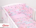 Bobono Uniwersalny ochraniacz do łóżeczka - księżyce różowe