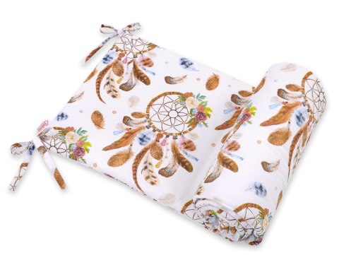 Bobono Uniwersalny ochraniacz do łóżeczka - łapacze snów białe