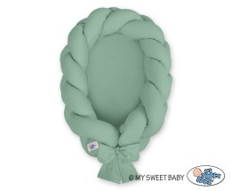 My Sweet Baby Kokon niemowlęcy pleciony 2 w 1 - szałwia