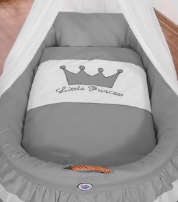 My Sweet Baby Kosz Mojżesza wiklinowy z baldachimem - Little Prince antracyt