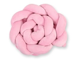 My Sweet Baby Ochraniacz warkocz pleciony MINKY do łóżeczka 180cm - różowy