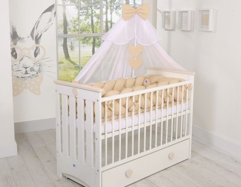 My Sweet Baby Ochraniacz warkocz pleciony do łóżeczka XXL - beżowy