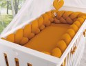 My Sweet Baby Ochraniacz warkocz pleciony do łóżeczka XXL - musztardowy