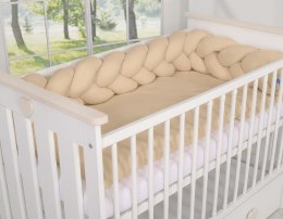 My Sweet Baby Ochraniacz warkocz pleciony do łóżeczka - beżowy