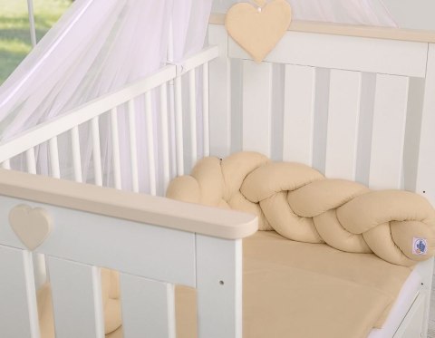 My Sweet Baby Ochraniacz warkocz pleciony do łóżeczka - beżowy
