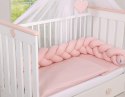 My Sweet Baby Ochraniacz warkocz pleciony do łóżeczka - brudny róż