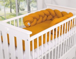 My Sweet Baby Ochraniacz warkocz pleciony do łóżeczka - musztardowy