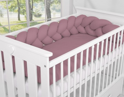 My Sweet Baby Ochraniacz warkocz pleciony do łóżeczka - róż retro