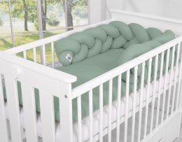 My Sweet Baby Ochraniacz warkocz pleciony do łóżeczka - szałwia