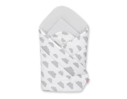 My Sweet Baby Rożek dla niemowlą miękki - chmurki szare/szary