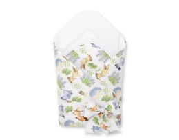 Bobono Dwustronny rożek dla niemowląt miękki z wiązaniem - leśna przygoda