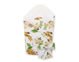 Bobono Dwustronny rożek dla niemowląt miękki z wiązaniem - w lesie