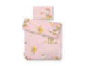Bobono Komplet pościeli dla niemowląt z wypełnieniem 2-cz 75x100cm NEWBORN - Misie w chmurkach różowe
