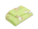 Bobono Komplet pościeli dla niemowląt z wypełnieniem 2-cz 75x100cm NEWBORN - Misie w chmurkach zielone