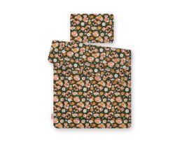 Bobono Komplet pościeli dla niemowląt z wypełnieniem 2-cz 75x100cm NEWBORN - lisia rodzinka na zieleni