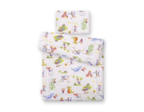 Bobono Komplet pościeli dla niemowląt z wypełnieniem 2-cz 75x100cm NEWBORN - rycerz i smok
