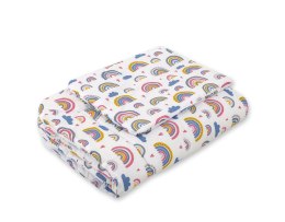 Bobono Komplet pościeli dla niemowląt z wypełnieniem 2-cz 75x100cm NEWBORN - tęcza