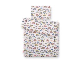 Bobono Komplet pościeli dla niemowląt z wypełnieniem 2-cz 75x100cm NEWBORN - tęcza