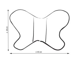 Bobono Poduszka antywstrząsowa BOBONO motylek - eukaliptus/zielone