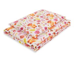 Bobono Pościel dla dzieci 2-częściowa bawełniana 120x90 cm - lisek w wianku