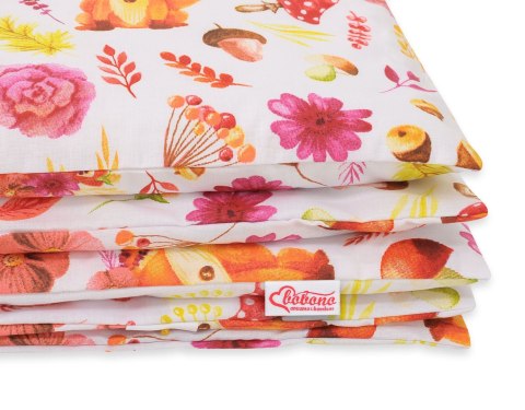 Bobono Pościel dla dzieci 2-częściowa bawełniana 120x90 cm - lisek w wianku